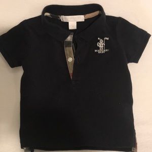 Burberry baby black polo size 6 mos